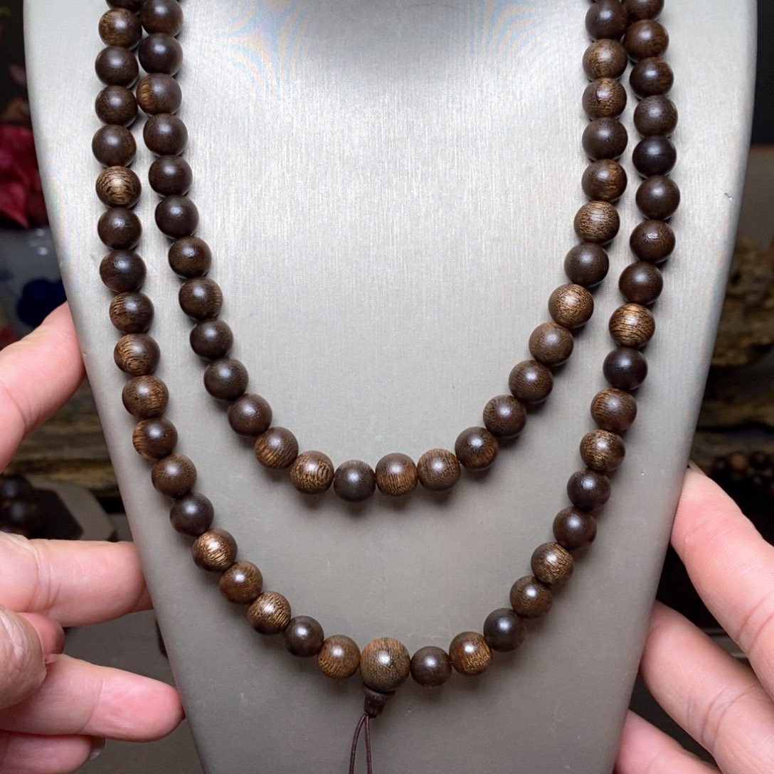 沉香手串越南芽庄白棋楠08×108