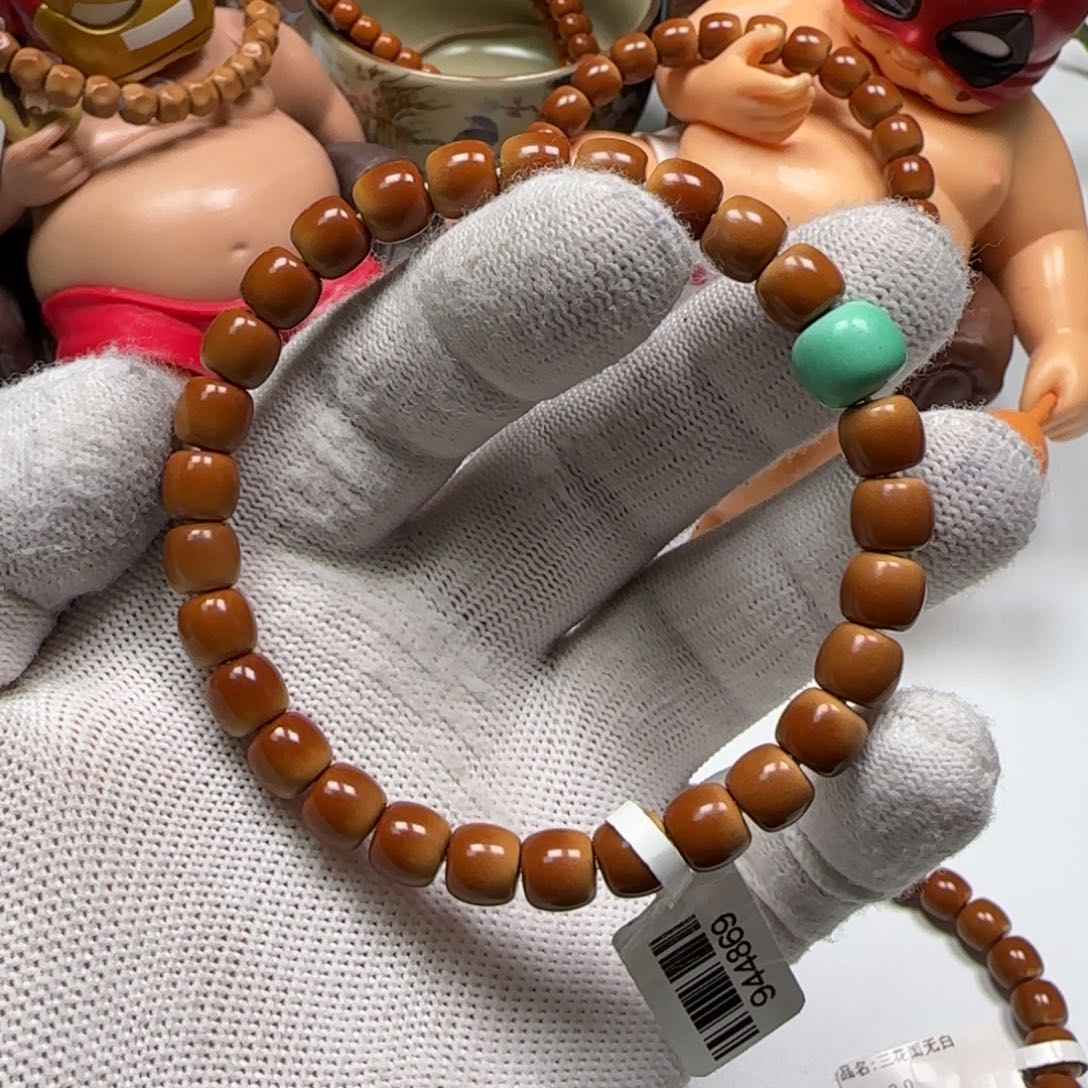 橄榄核手串/手链老挝核尖单圈7.9