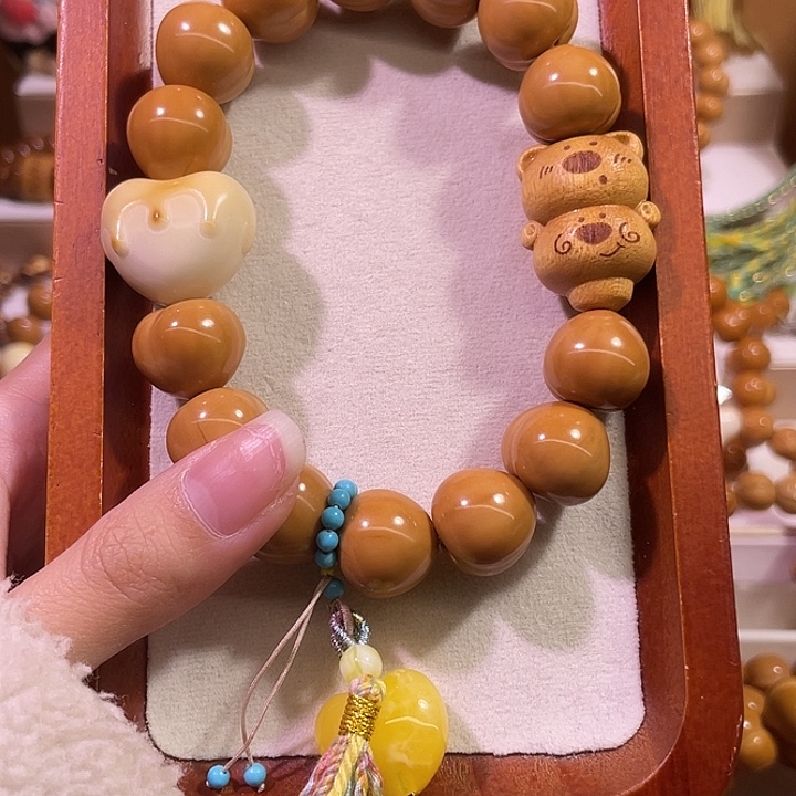 猴头核桃吊坠猴头屁桃手串设计款