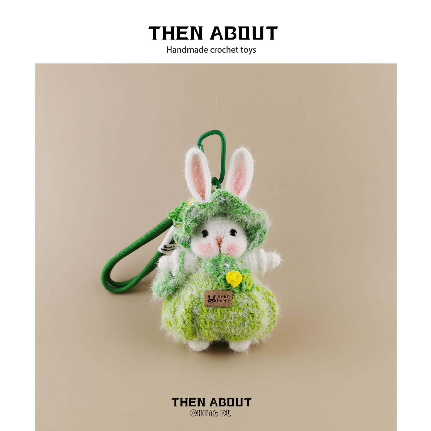 thenabout 可爱精灵糖糖兔玩偶包包挂件挂饰背包书包挂件手工礼物