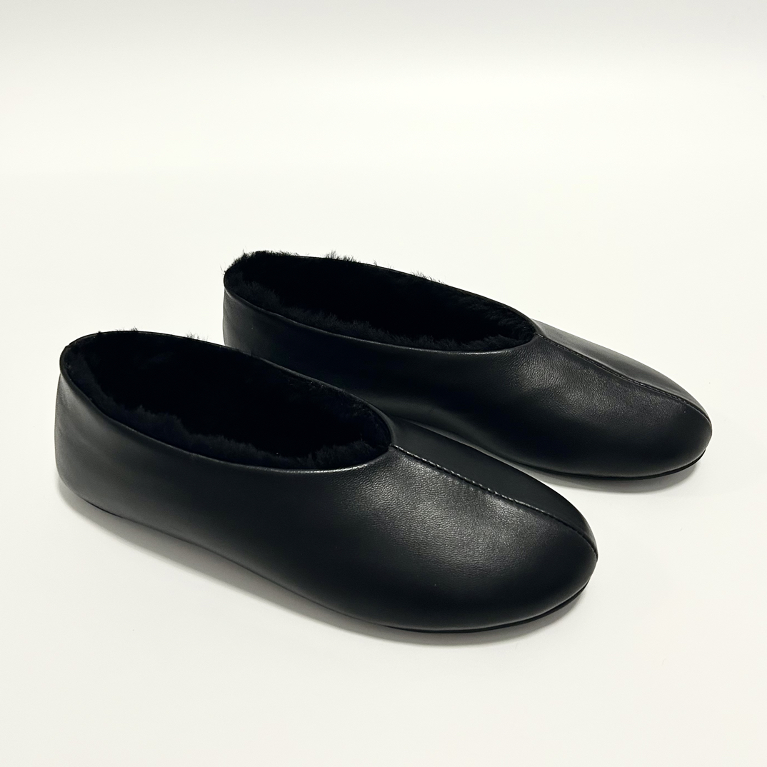 极简老钱风 软糯舒适 羊毛 赤足鞋 薄底鞋奶奶鞋