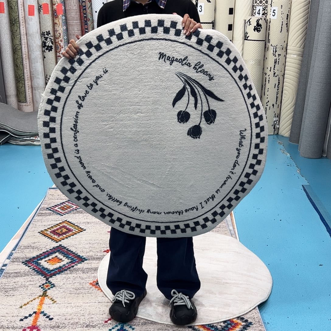 混纺加厚棉布底仿羊绒直径一米圆全新特价福利