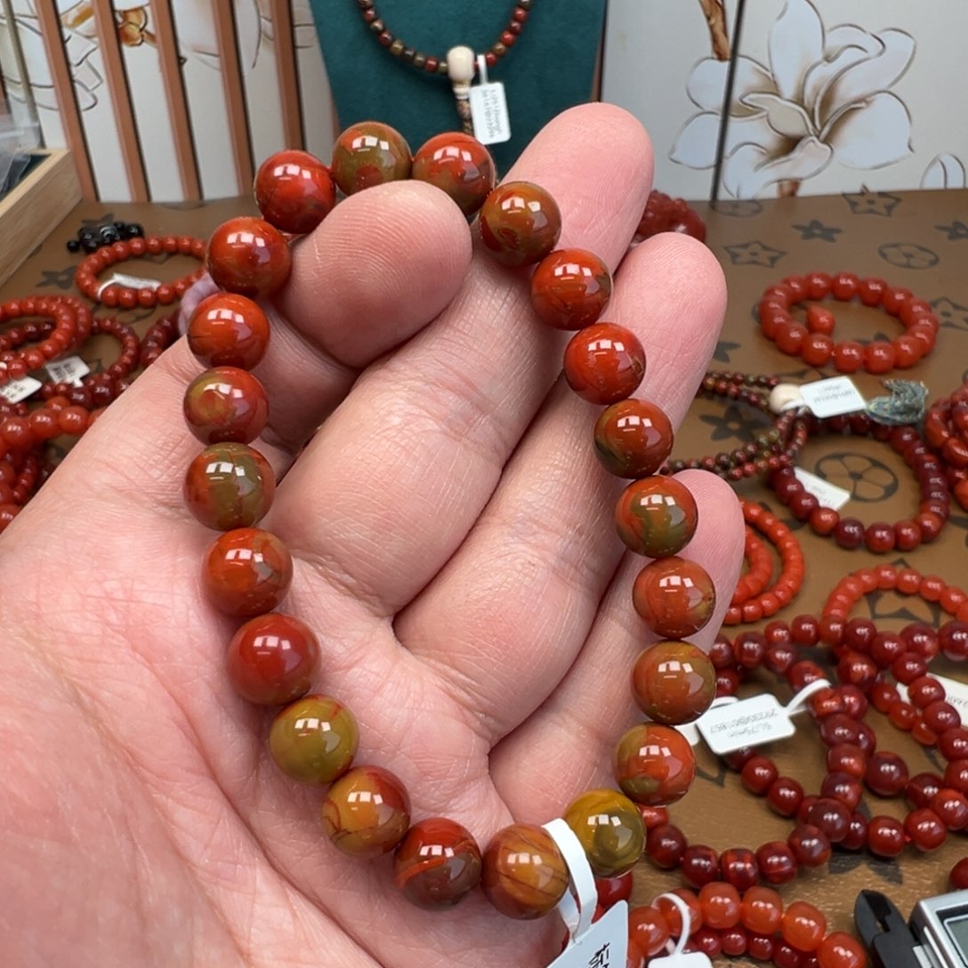 南红玛瑙未镶嵌手链昭通大山包9.4mm