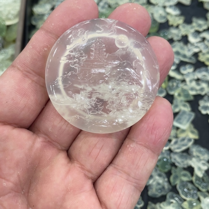 蛇纹石玉合金颈饰