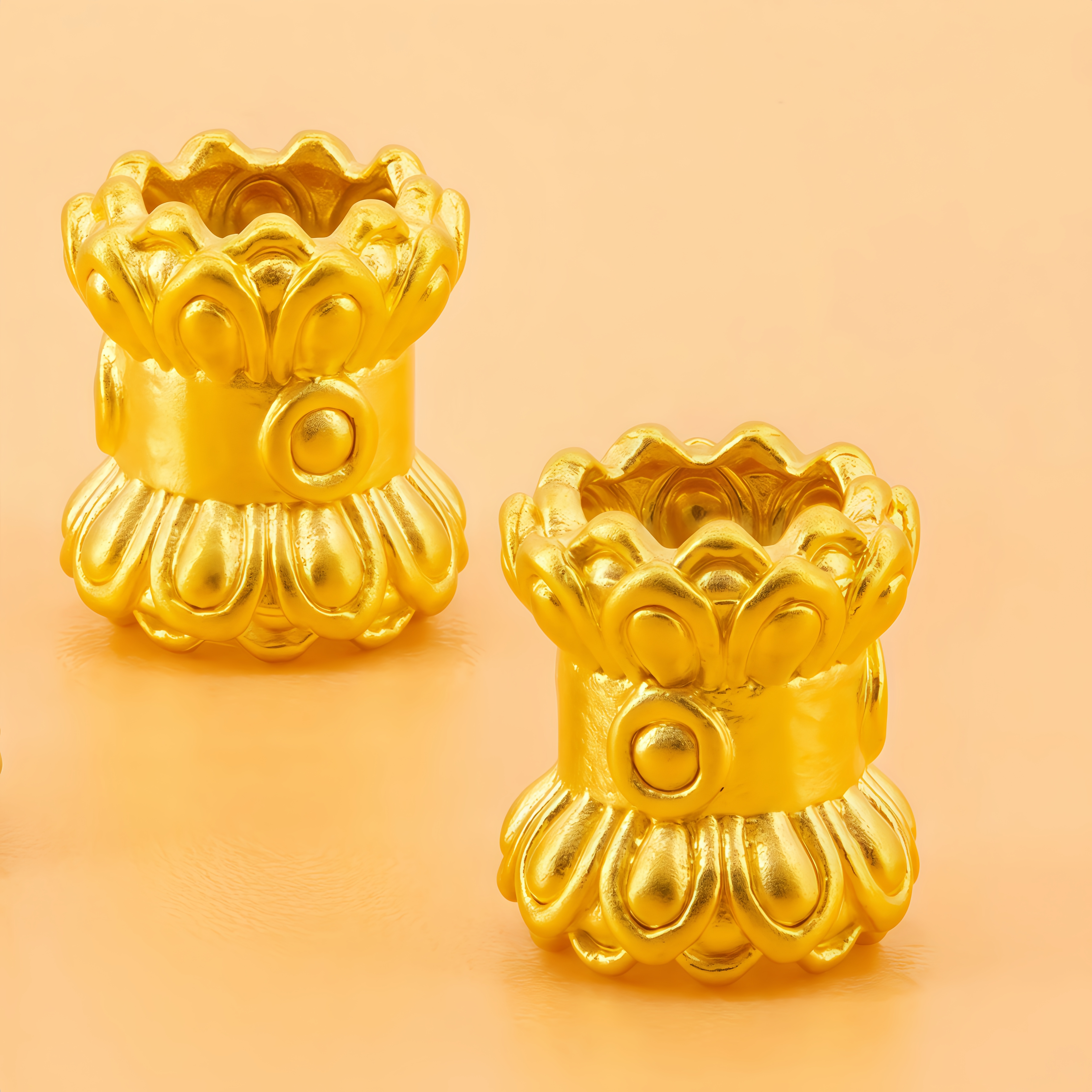 黄金莲花转运珠足金999