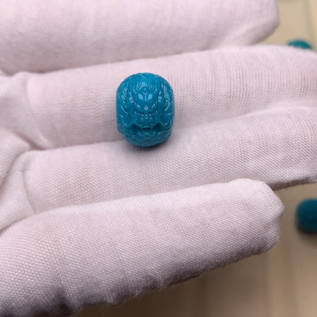 绿松石未镶嵌绿松石龙鼓珠14.5