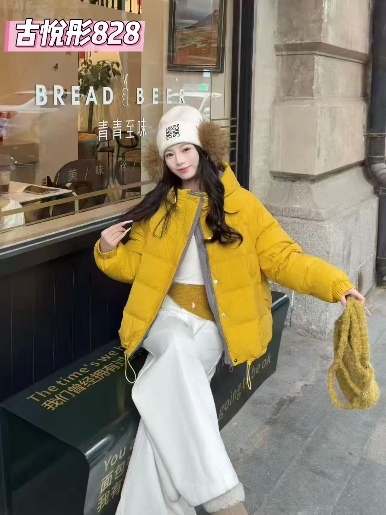 韩版冬季女常规款连帽加绒加厚短外套女士显瘦休闲保暖外套潮828