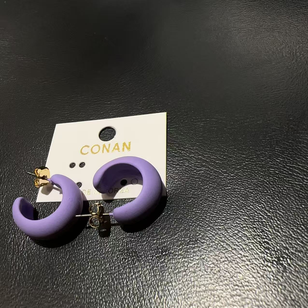 合金耳饰 韩国简约磨砂小c圈耳环耳钉R660