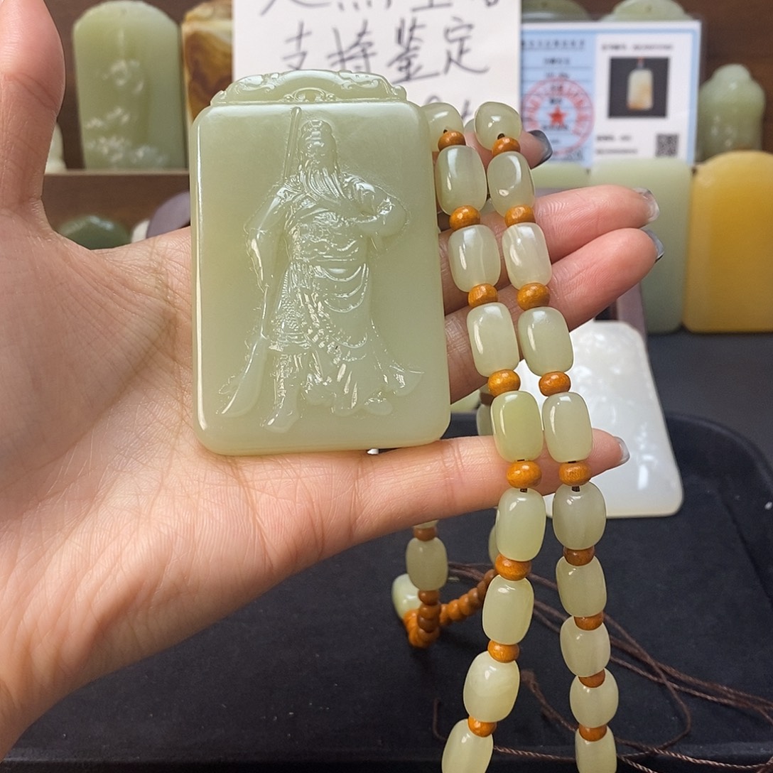 n***e石材关公双面挂件