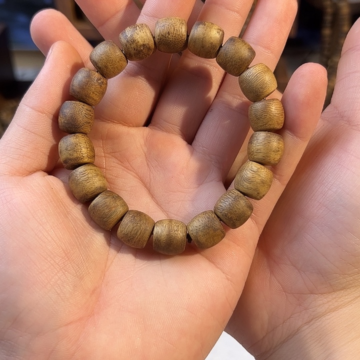 沉香手串12mm单圈白棋多样性发一条