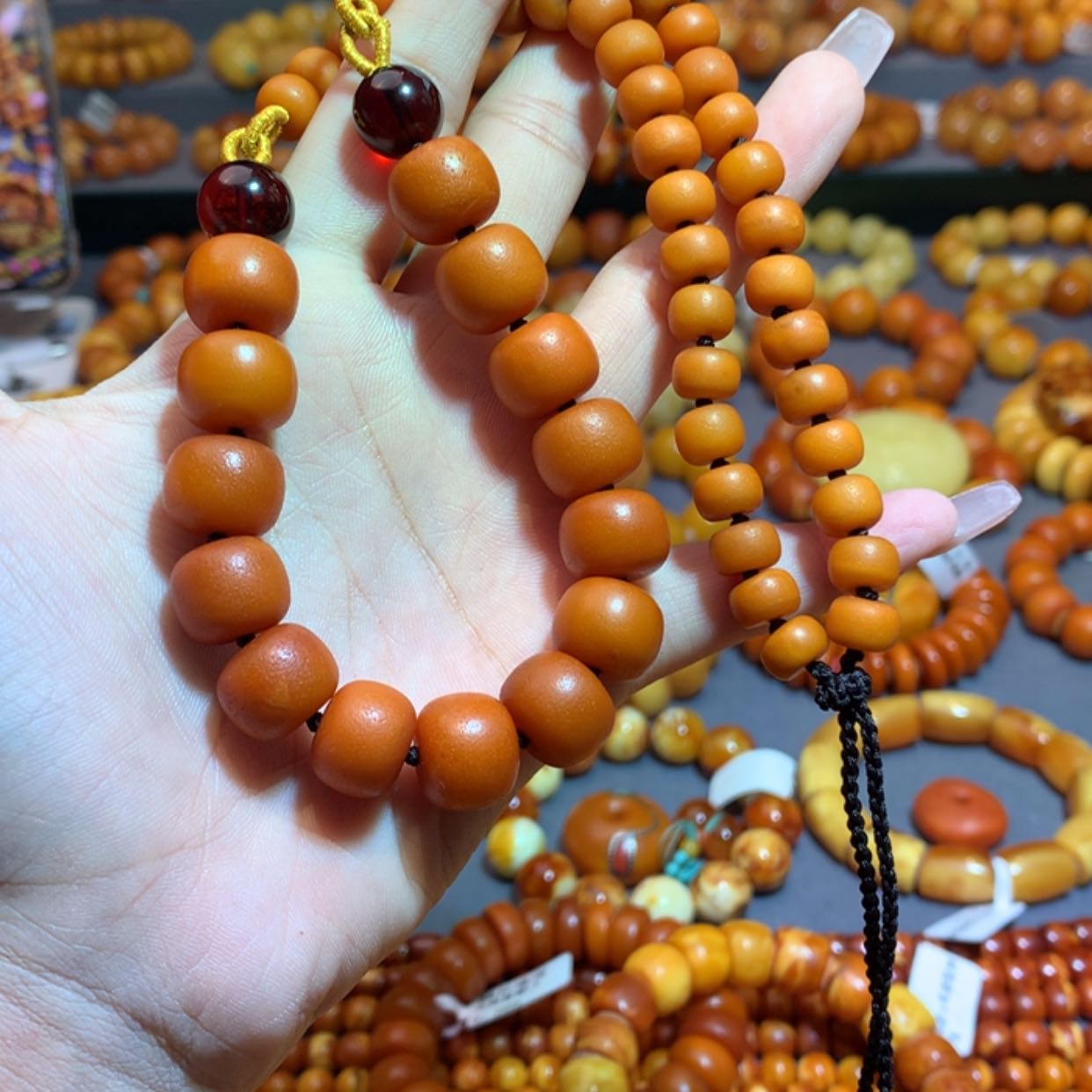 【闪购商品】未镶嵌琥珀手链笙***蜜蜡