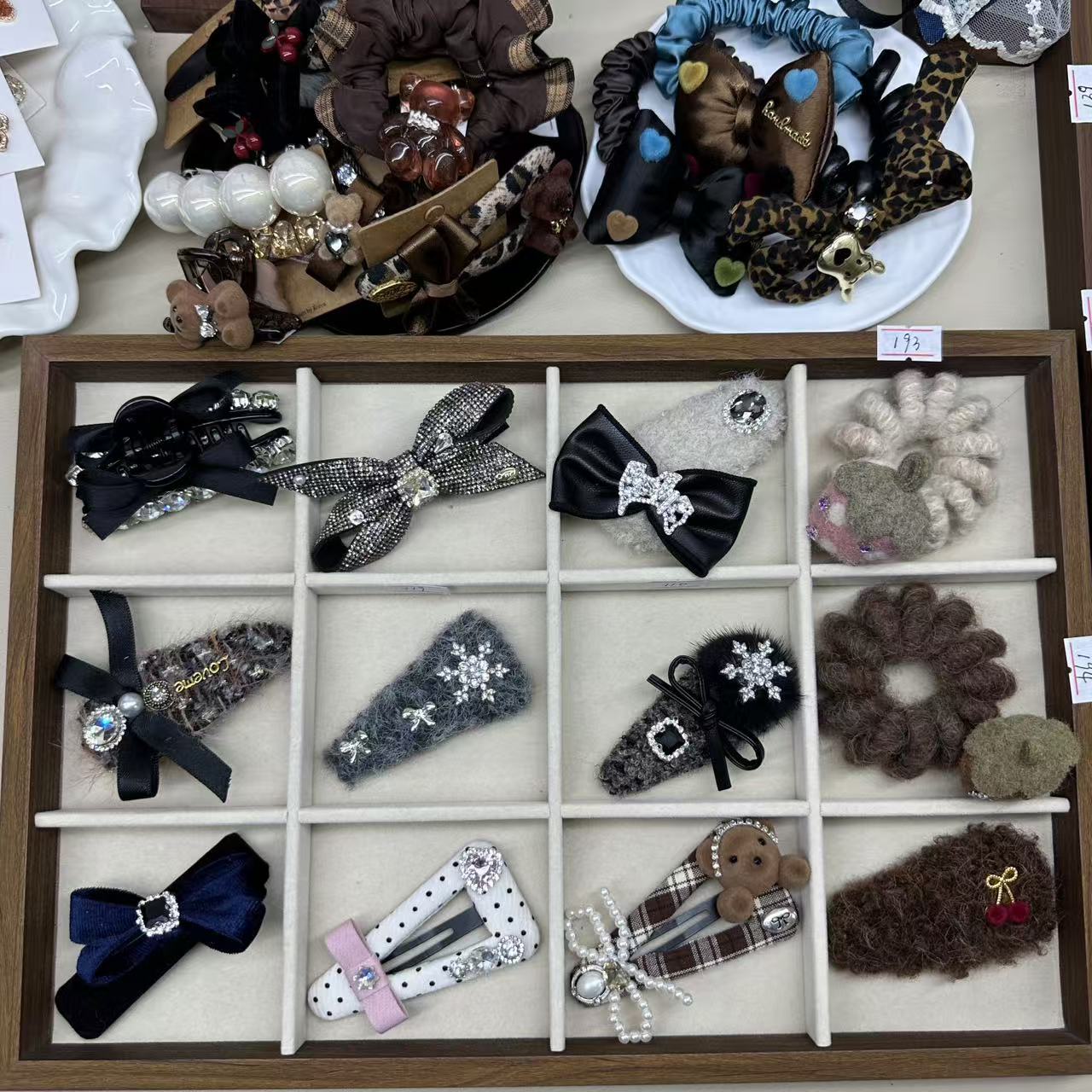 【浮】千金风韩系少女甜美气质发夹发绳百搭温柔耳饰ins风手工