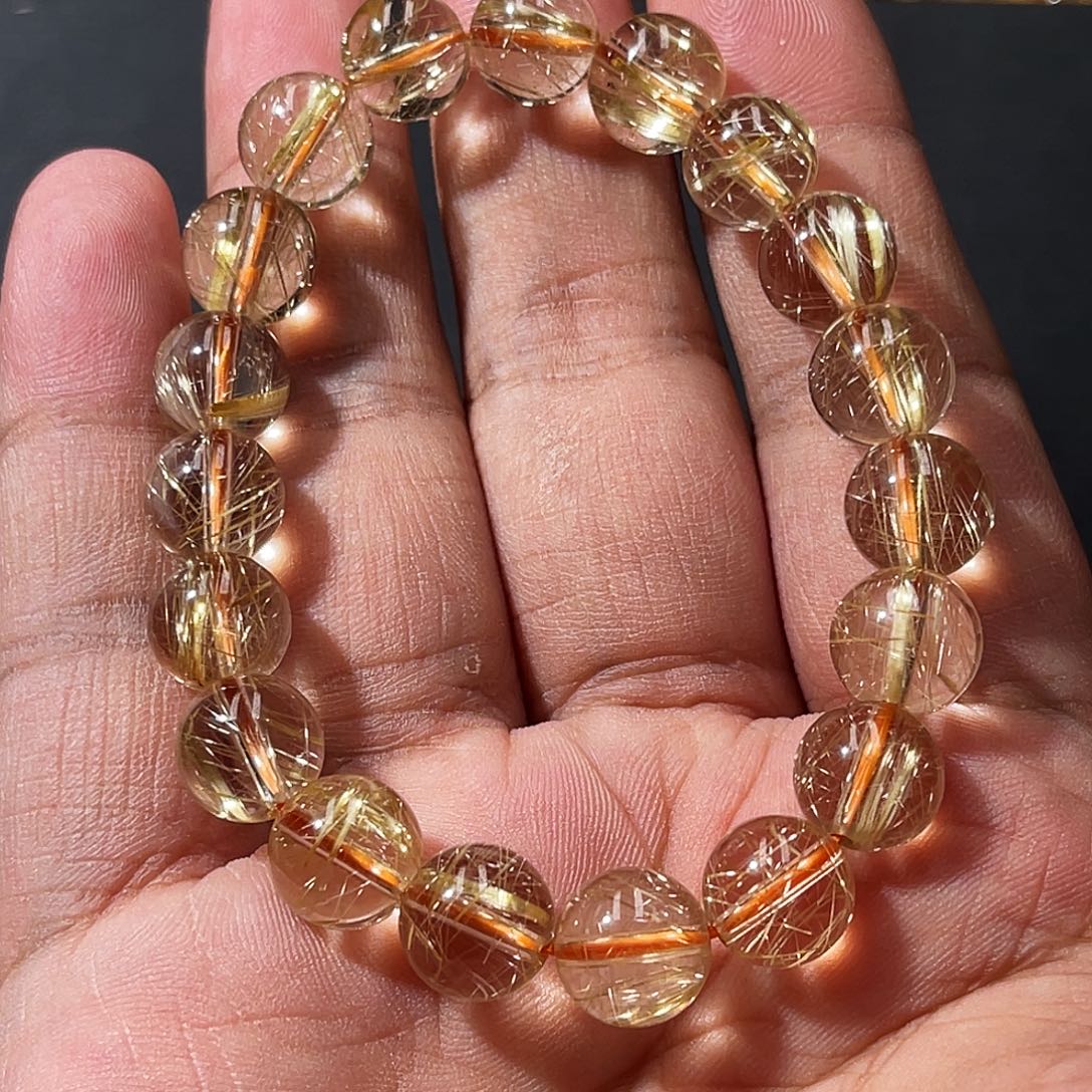 小***只水晶手串未镶嵌金发晶