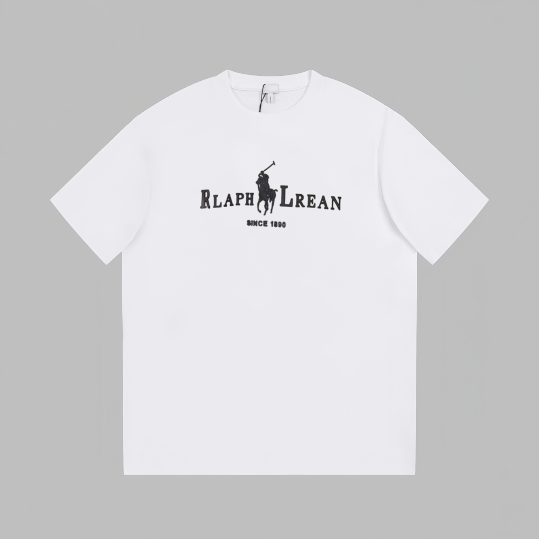 【60号链接】皮字母骑手短袖男士圆领重磅冬季欧美轻奢T恤9