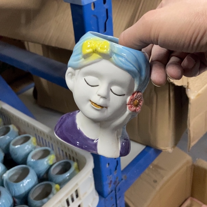 陶瓷花盆单场满9.9发5.5*10.5