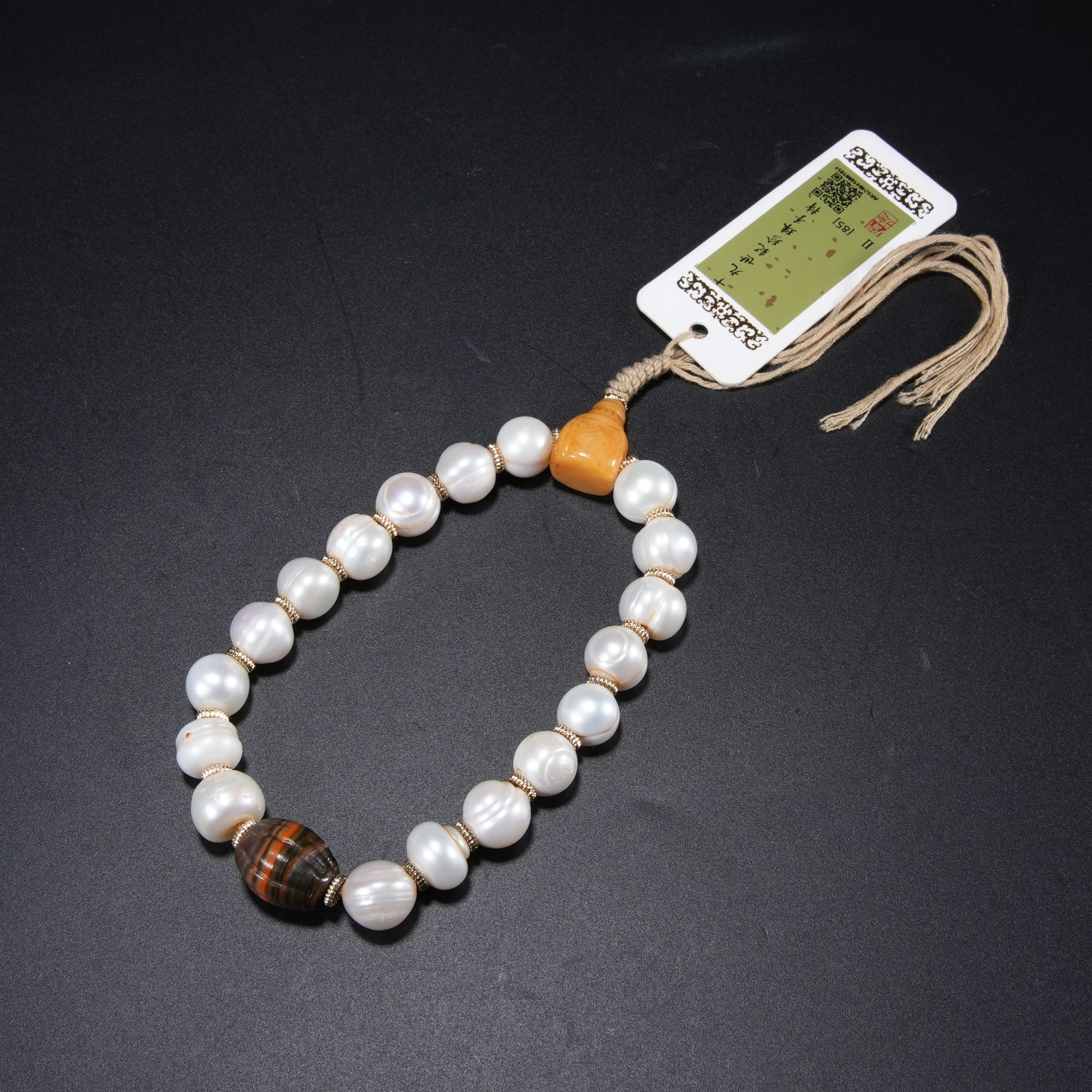 y194/清代 珍珠手持【华豫之门甄选】