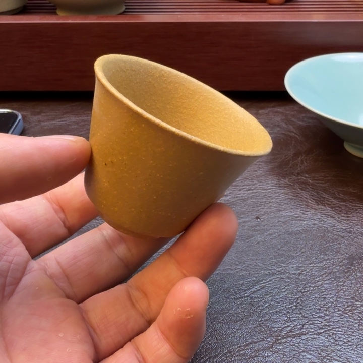 茶壶紫砂机车主人杯，黄段，五个