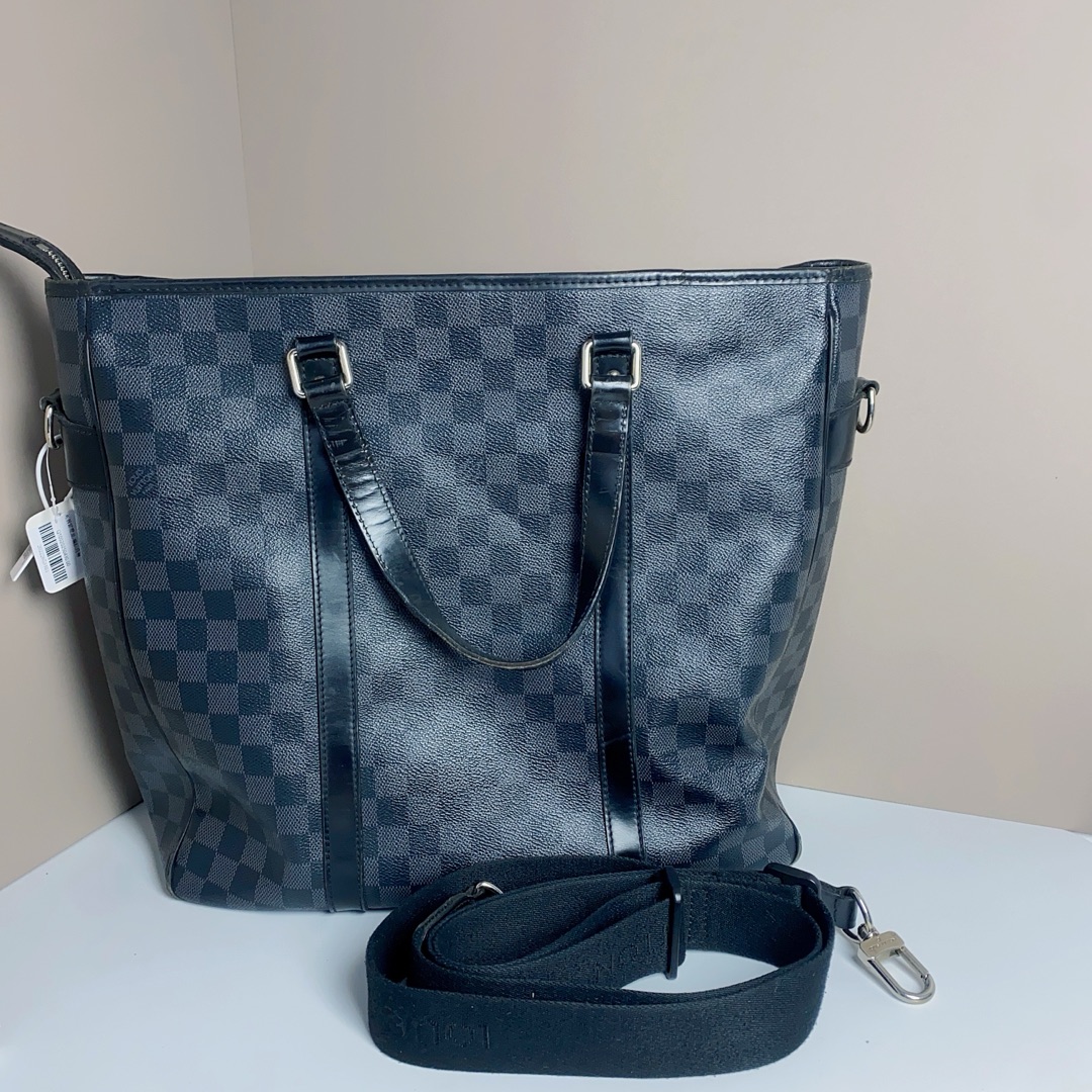 95新  LouisVuitton/路易威登lv棋盘格tadao手提包斜挎包13776292