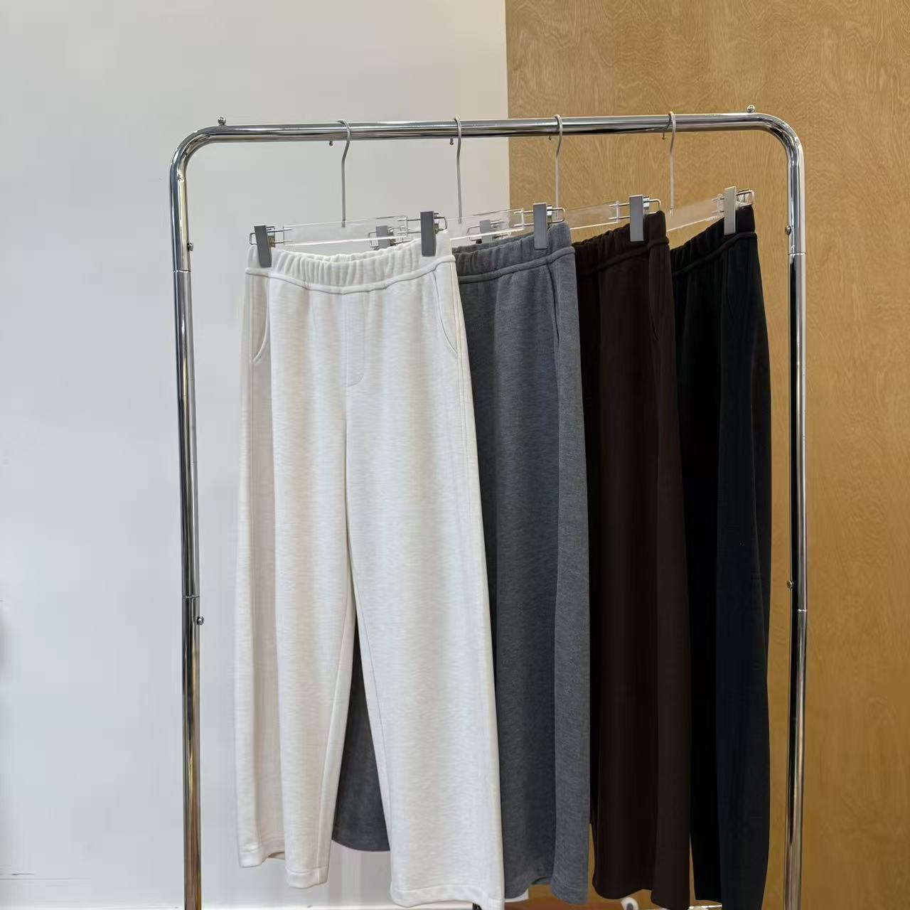 【柳条儿】醋酸羊毛弯刀裤 冬季新款 拼接显瘦百搭长裤啦