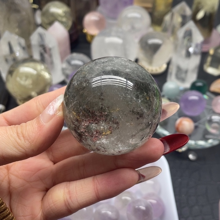 水晶31未镶嵌厚**物幽灵球