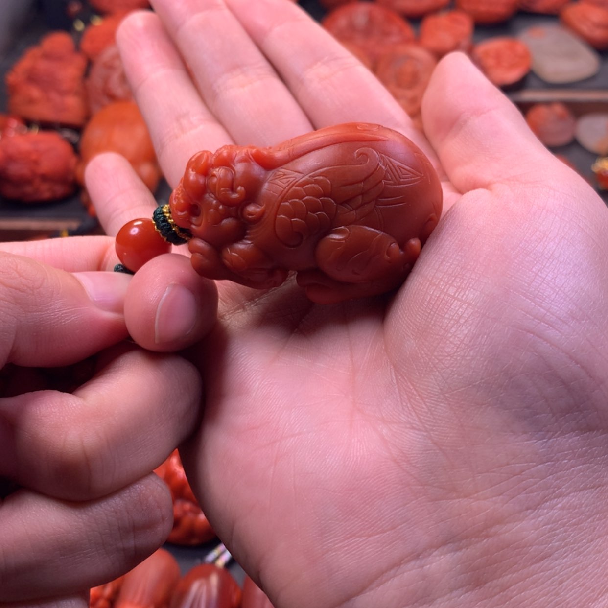 【闪购商品】未镶嵌高品貔貅挂件把件南红玛瑙G*?