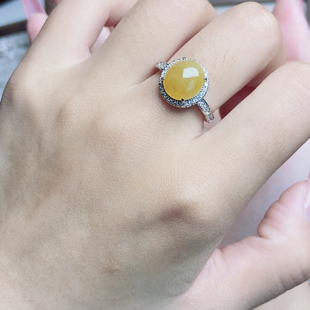 翡翠银S925镶嵌戒指10