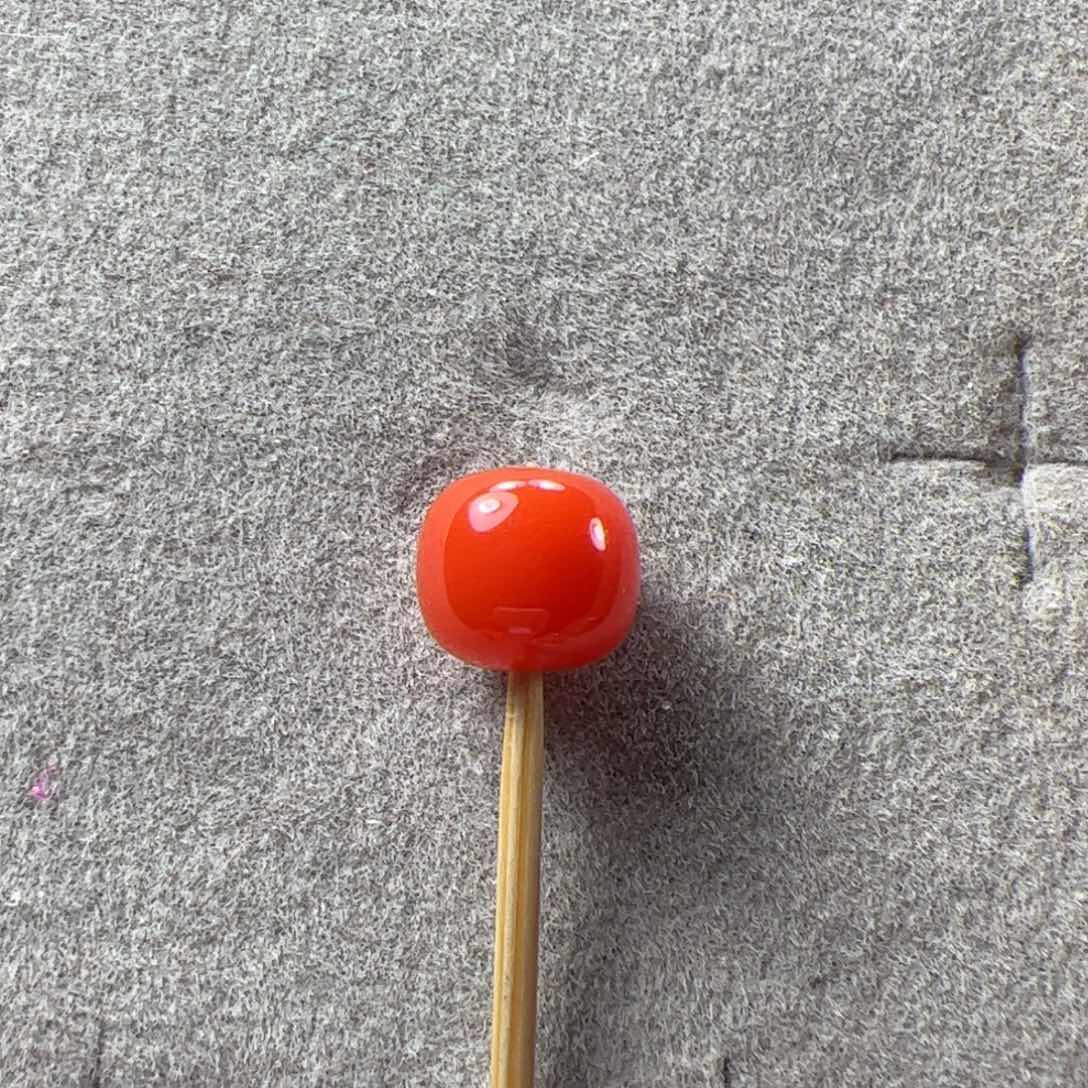 南红玛瑙未镶嵌老型单珠9.1✖️8.2