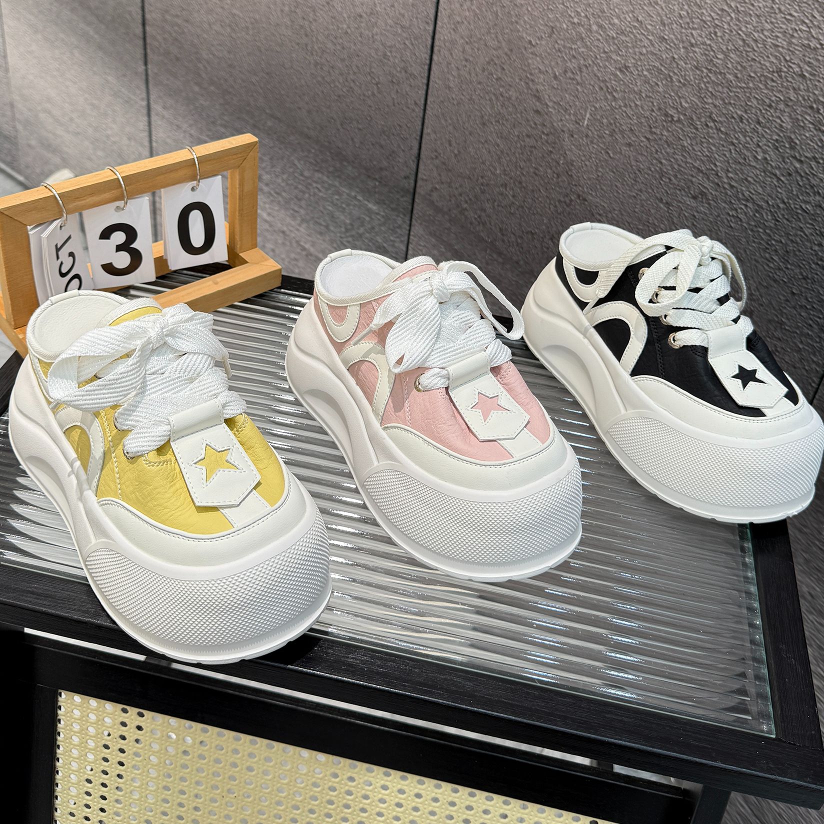 【增高8CM】包头拖2025夏季新款小白鞋女百搭显瘦厚底休闲运动拖