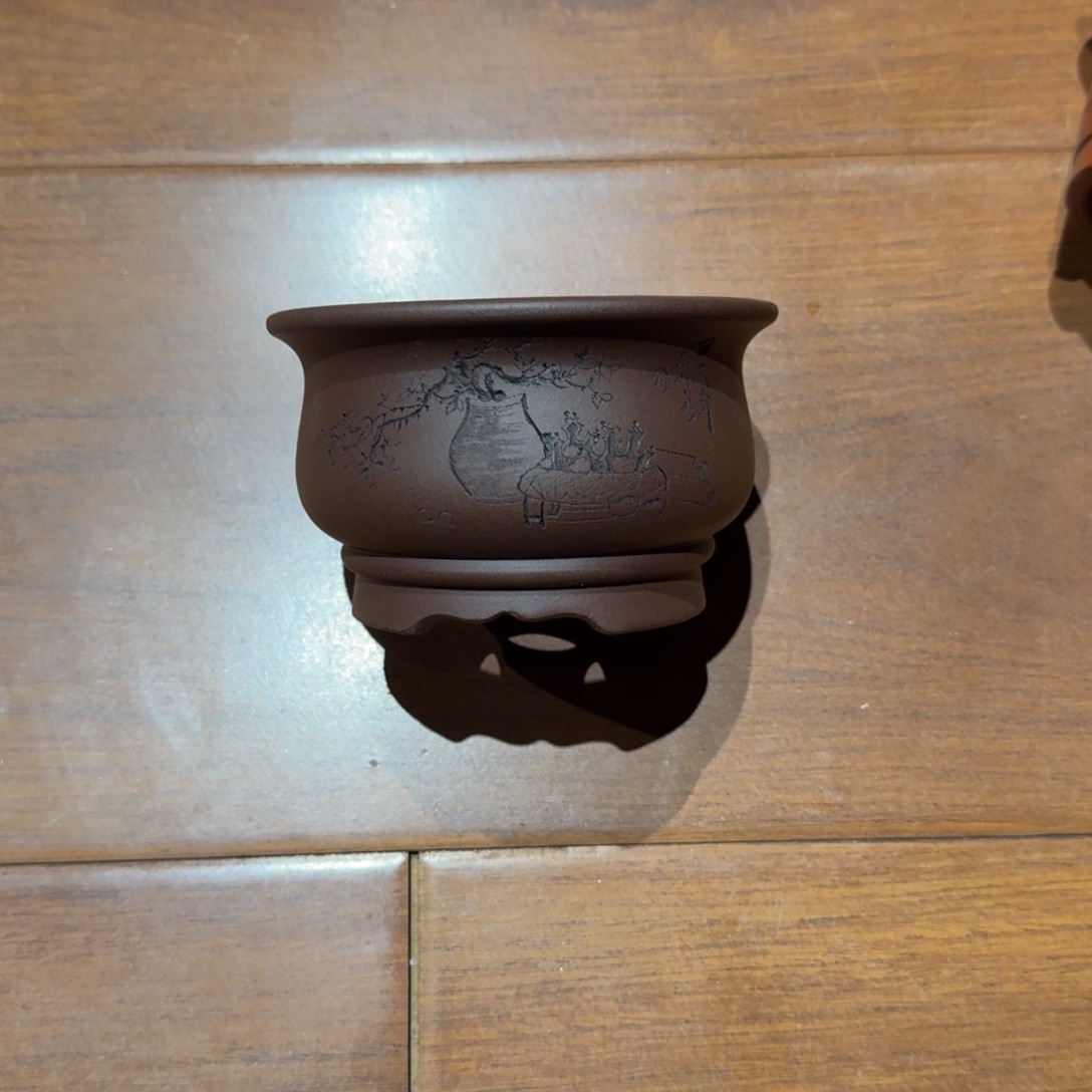 紫砂花盆原矿紫泥