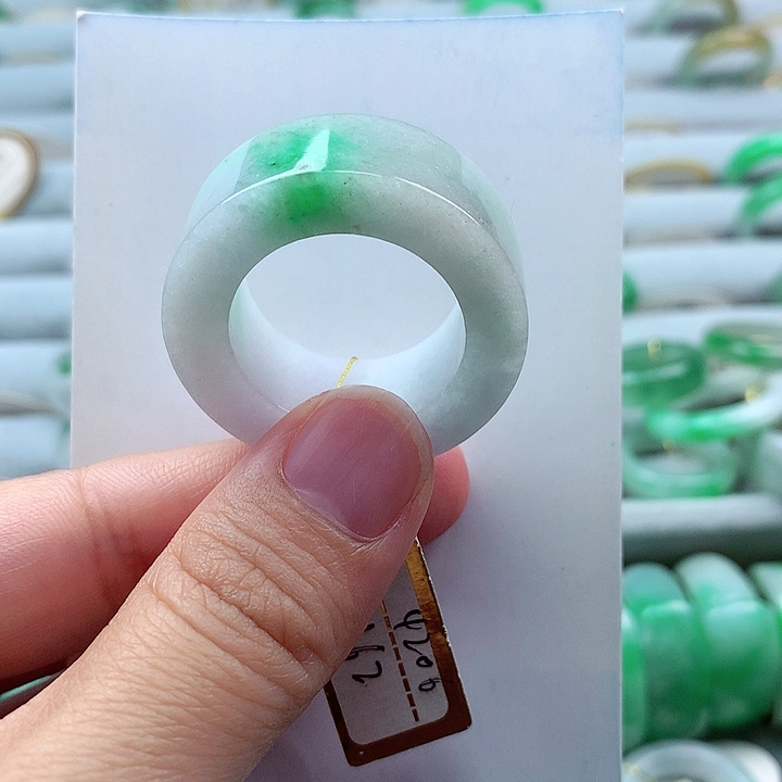 【闪购商品】未镶嵌戒指翡翠平***?内径22.5mm