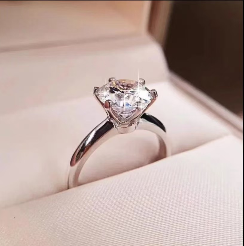 【南非高定】 0.3CT  T家六爪女戒