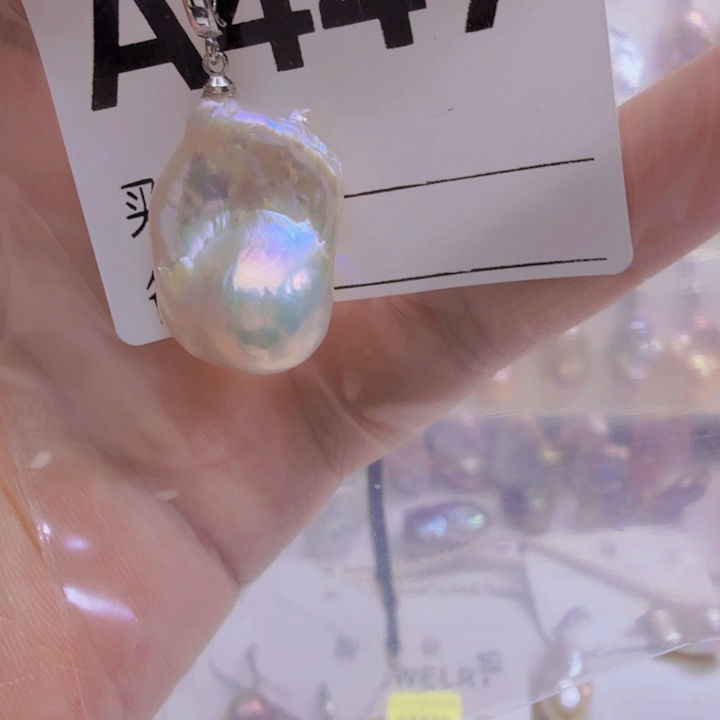 淡水珍珠银S925镶嵌颈饰