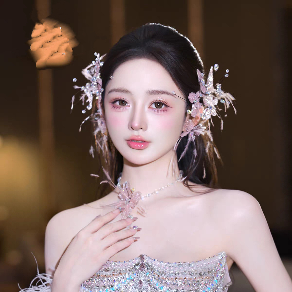 新娘头饰流苏大气皇冠甜美网红婚饰