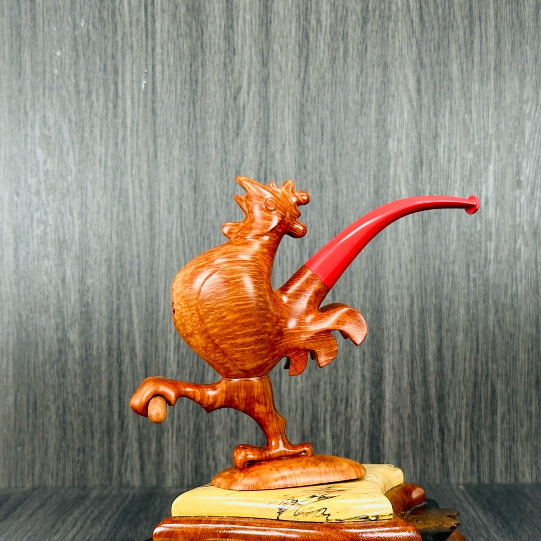 意大利雕塑艺术家安布鲁西手工石楠木罗密欧料大公鸡烟斗