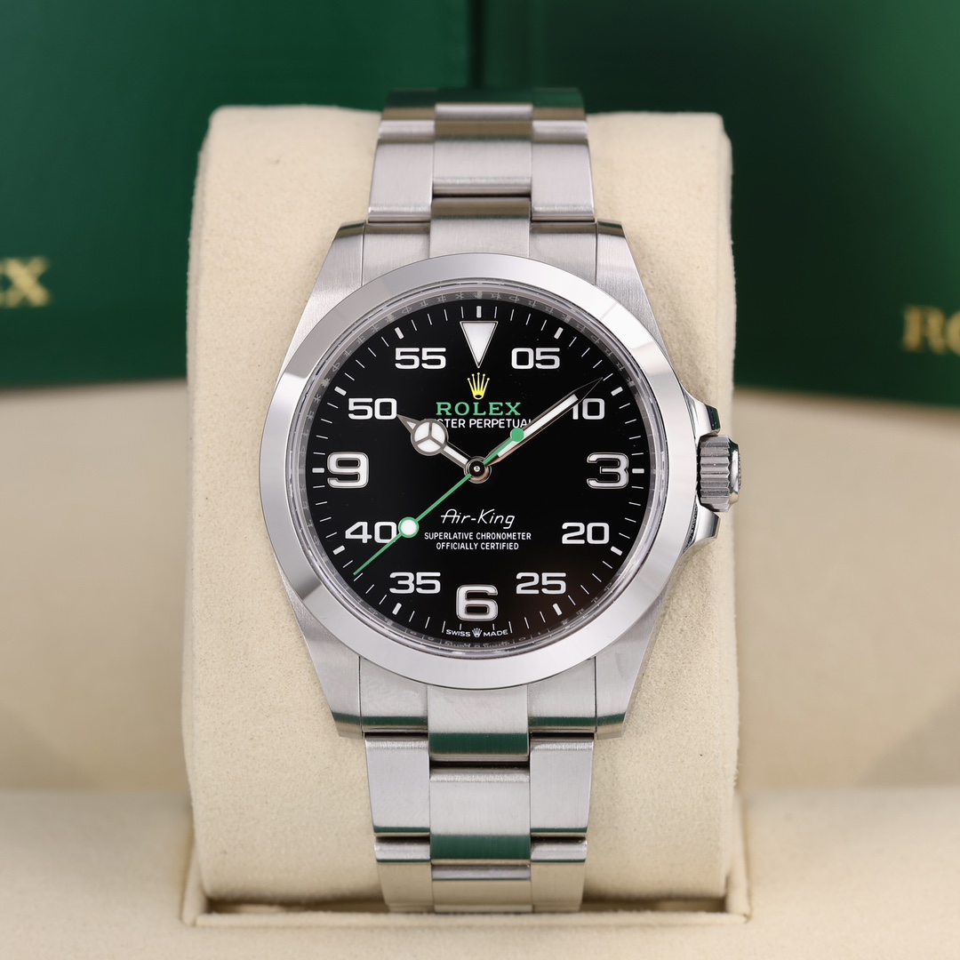 95新 Rolex/劳力士 126900-0001 新款空霸小绿针 2024年11月保卡