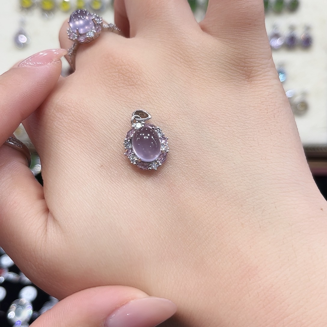 Y***.银S925镶嵌萤石戒指