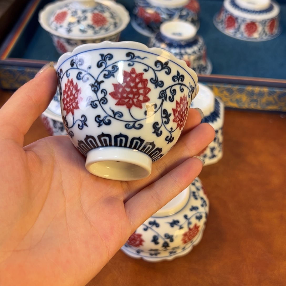 摆件景德镇陶瓷茶器百宝箱