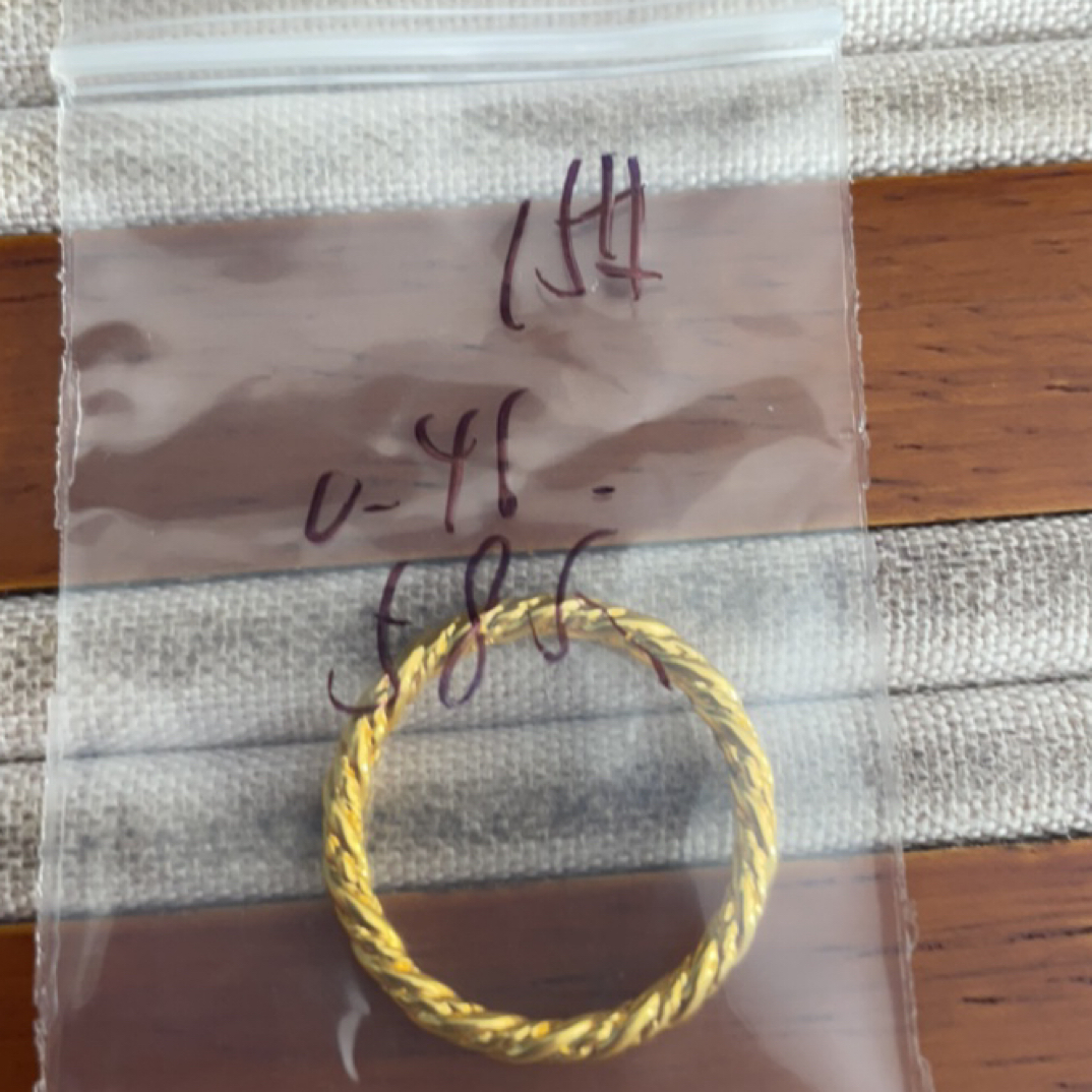 克重0.46 15号 麻花戒指 足金999