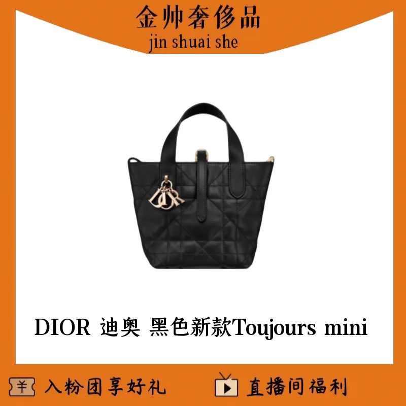 99新 DIOR/迪奥 黑色/新款toujours/土著/mini/单肩包/B5209