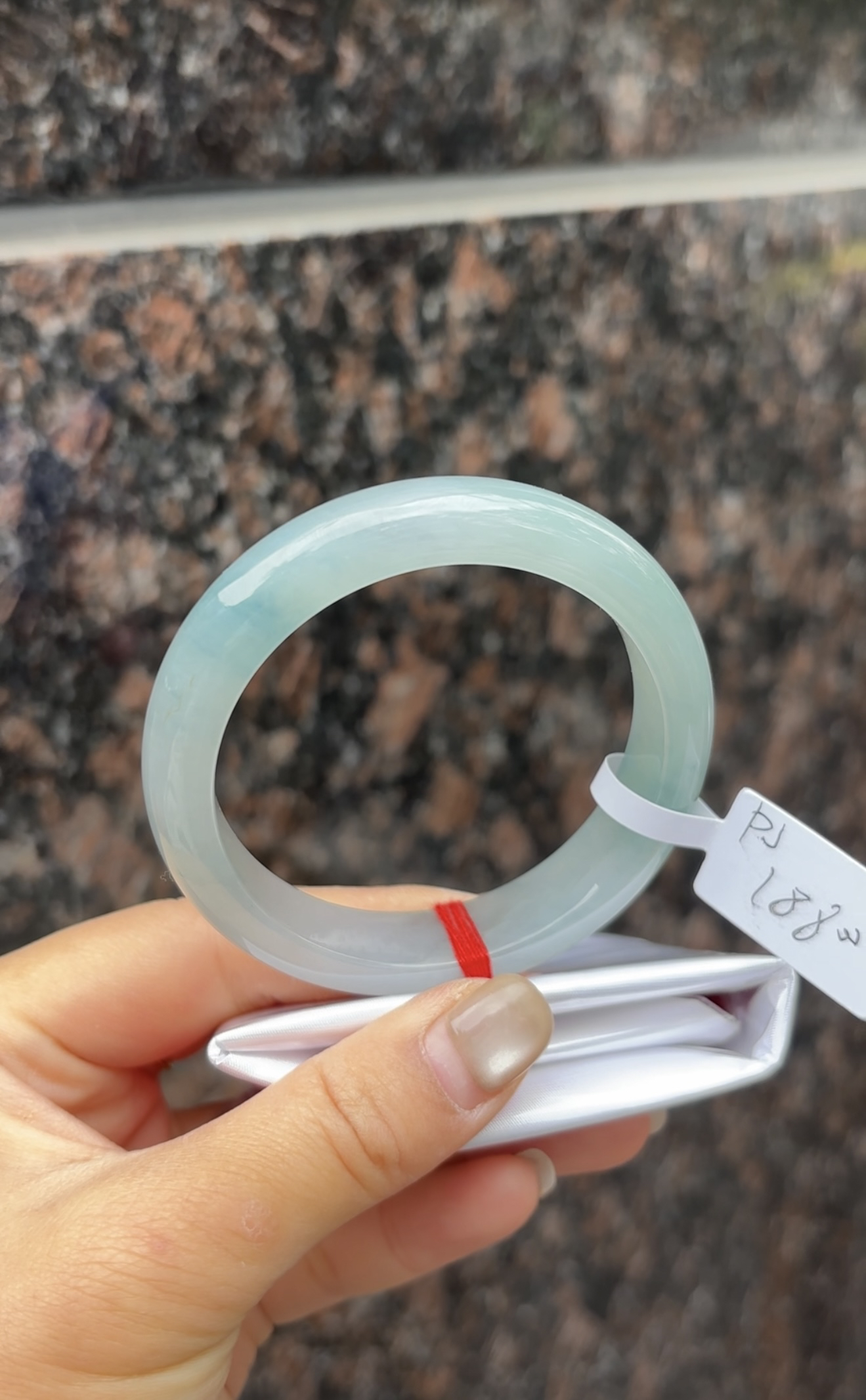 PJ（上新）蓝绿底正圈五十五圈口翡翠a货手镯