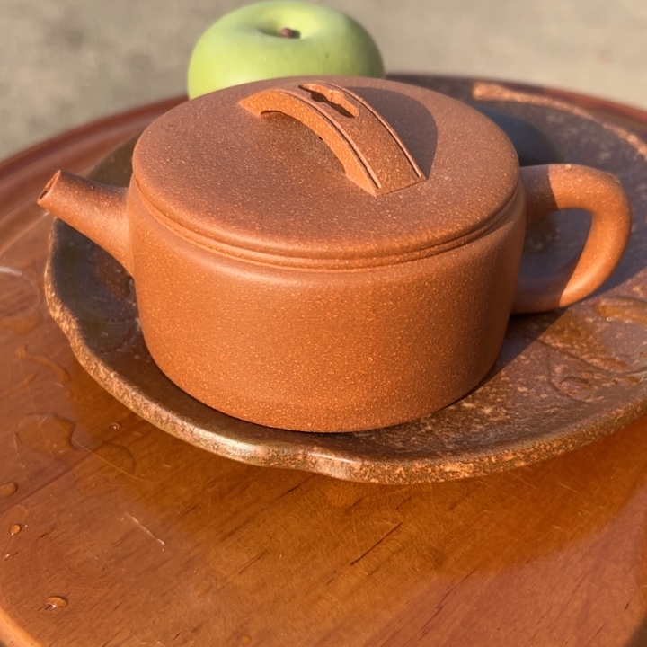 紫砂茶壶200cc五彩段一片瓦