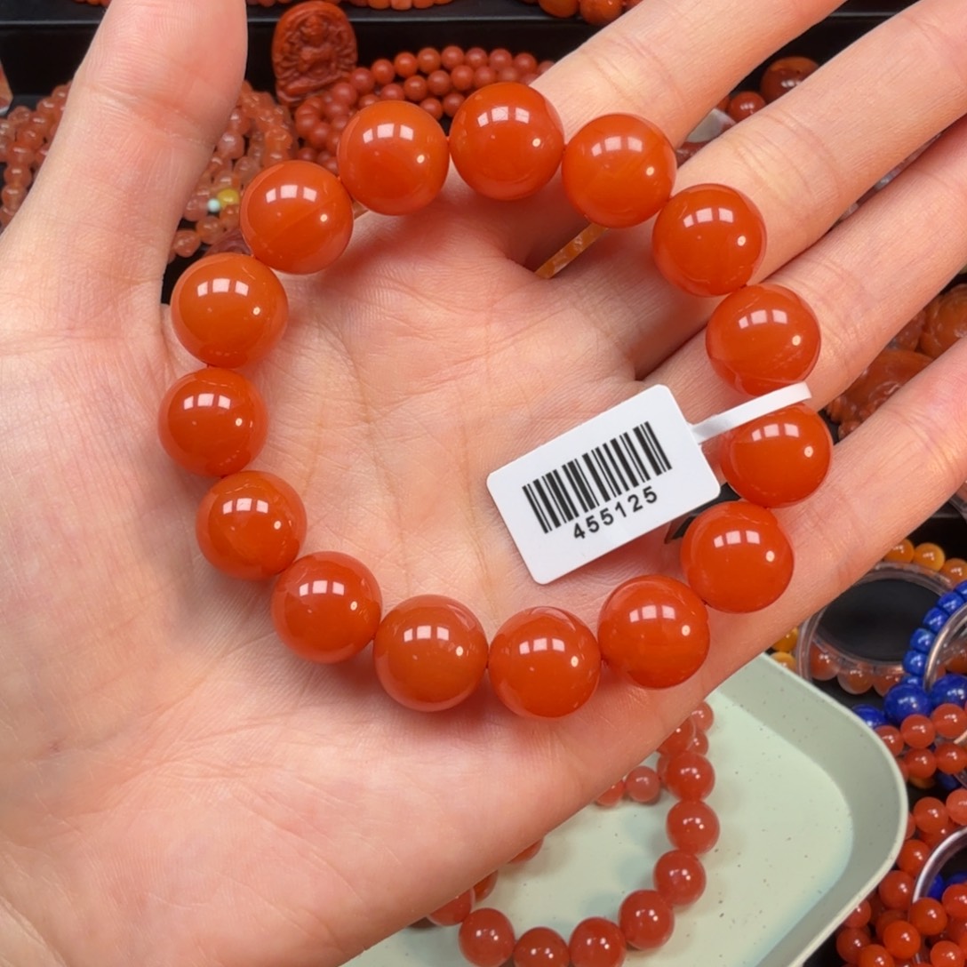 沛****南红玛瑙未镶嵌手串13