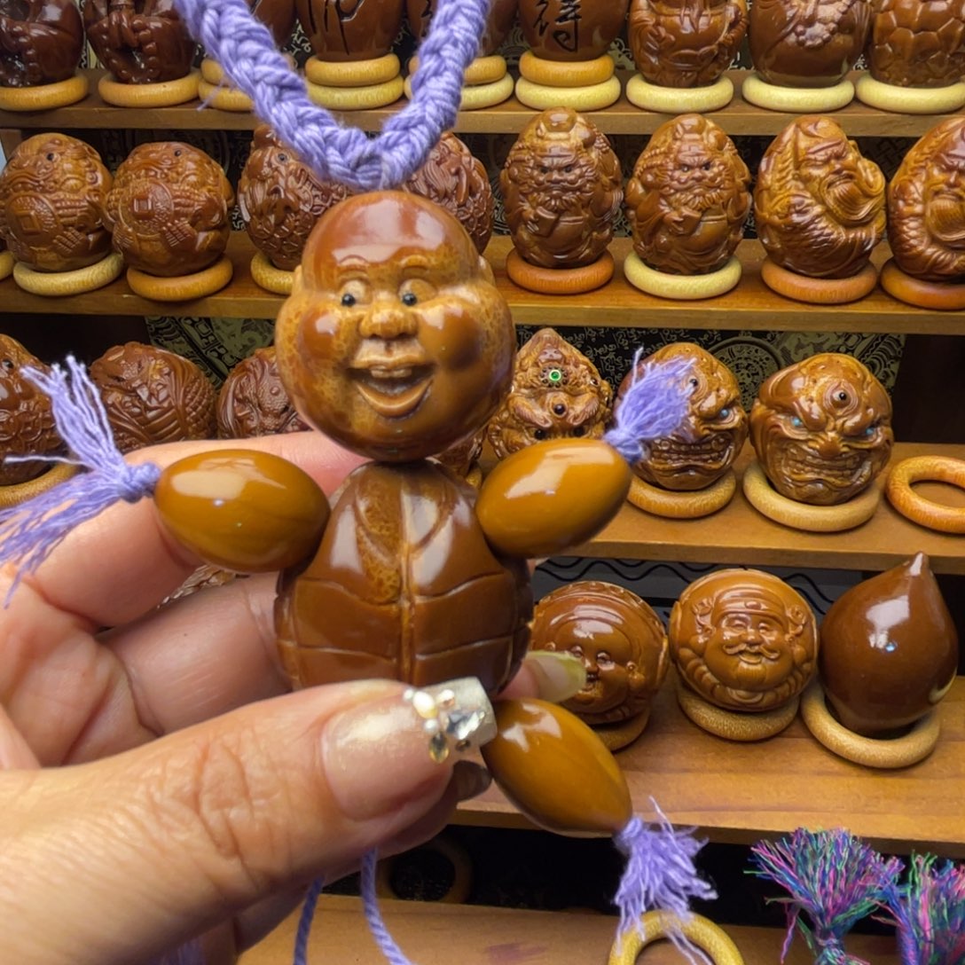 吊坠橄榄核69 紫色富贵