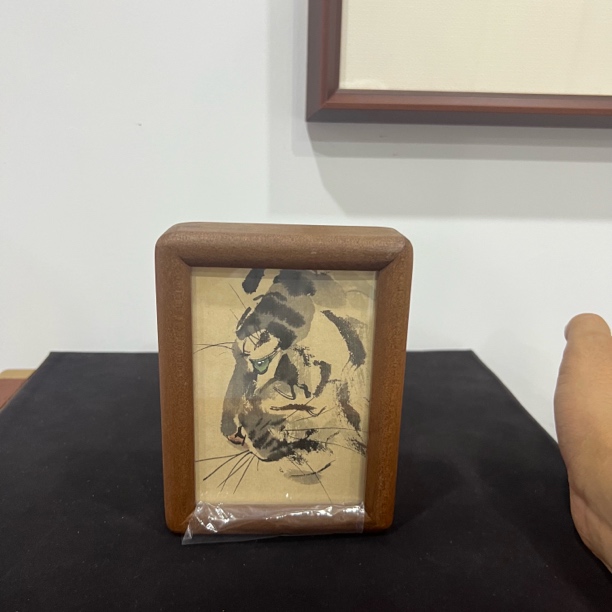 写意虎 5寸摆台 原稿国画