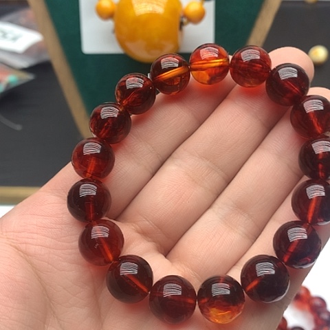 琥珀颈饰未镶嵌Y53