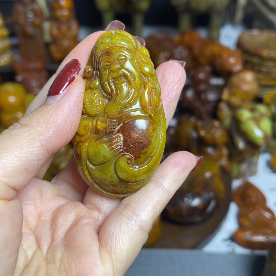 蛇纹石玉合金颈饰