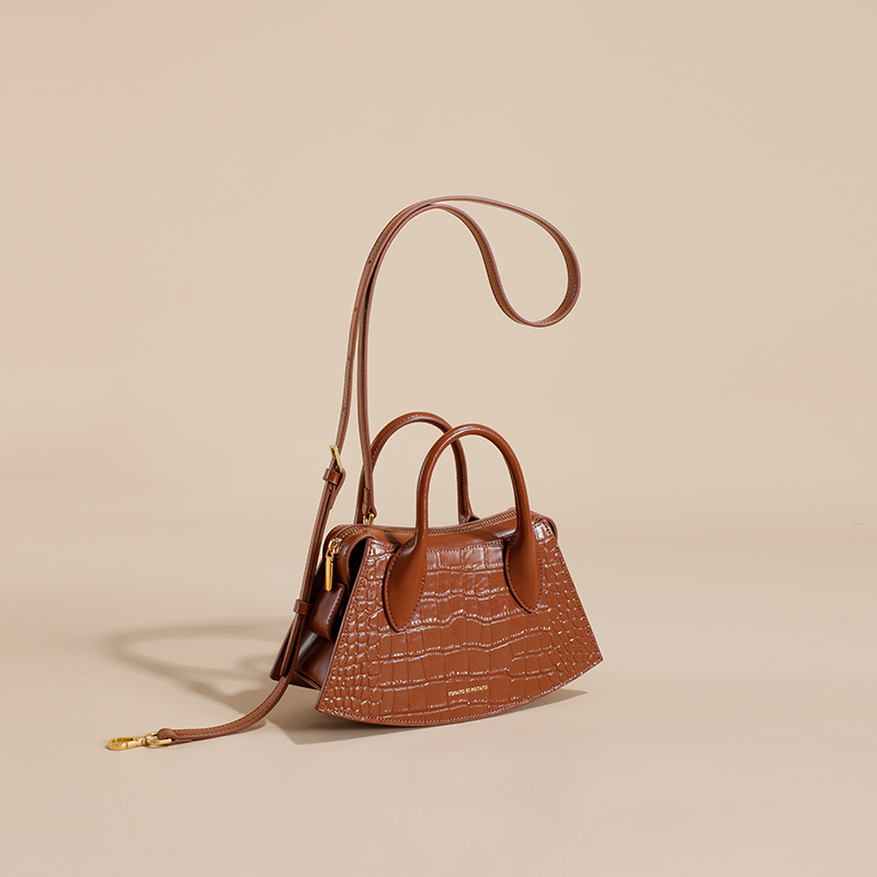 手提式拉链款斜挎包斜跨女士肩包轻奢时尚