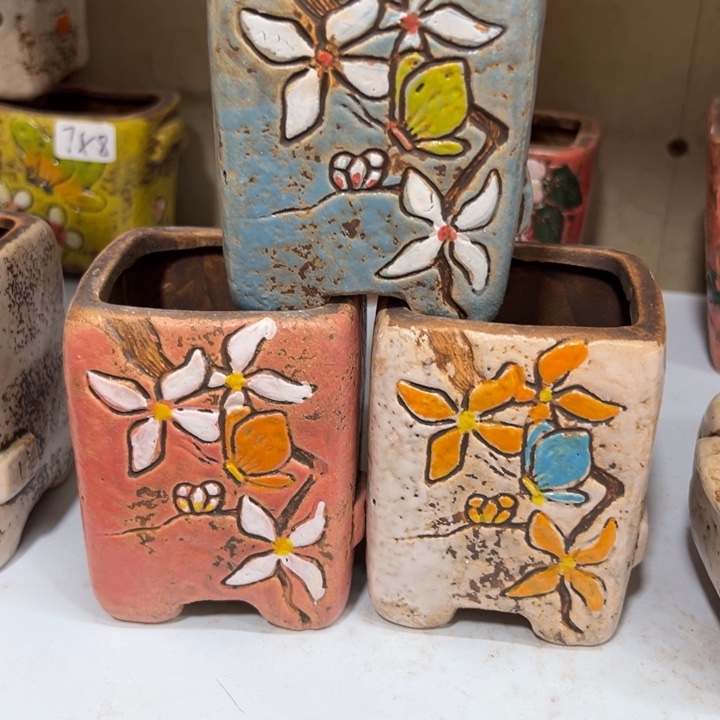 紫砂花盆粗陶材质多肉花盆