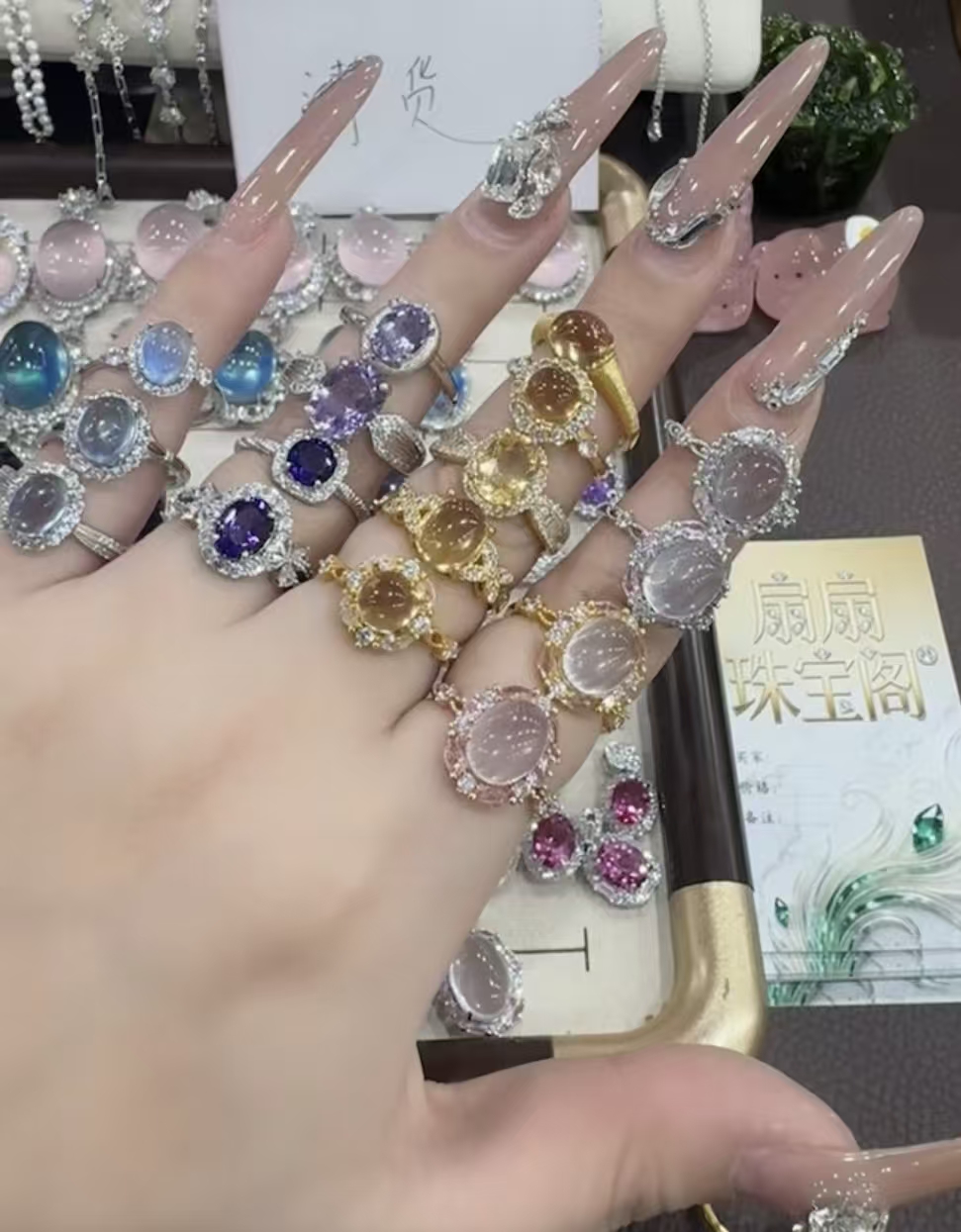 镶嵌银多样款式直播间选款