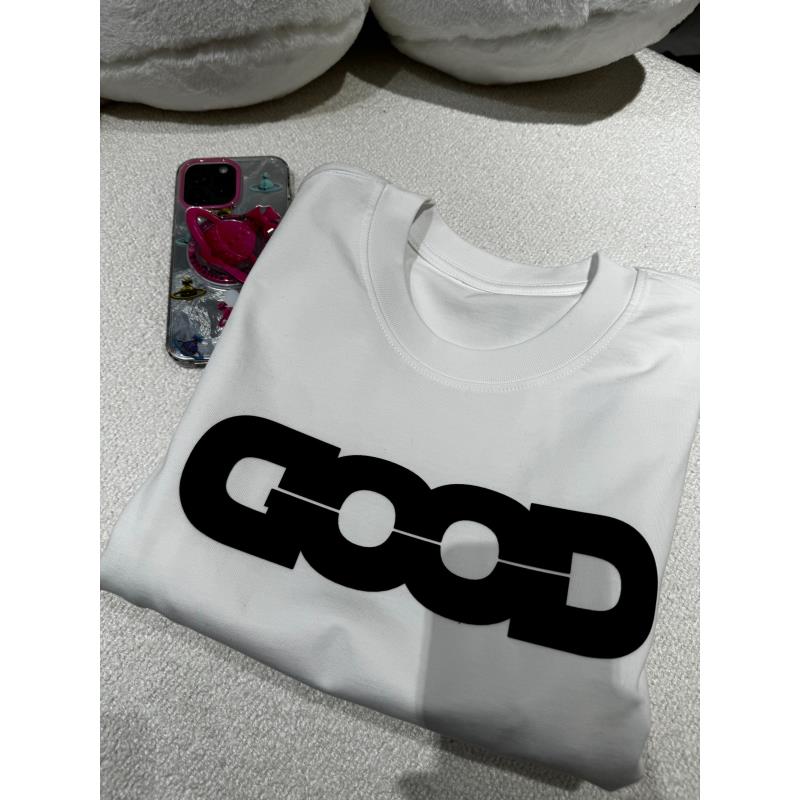 夏季新款重磅纯棉简约休闲百搭时尚情侣圆领字母半袖T恤XY1290